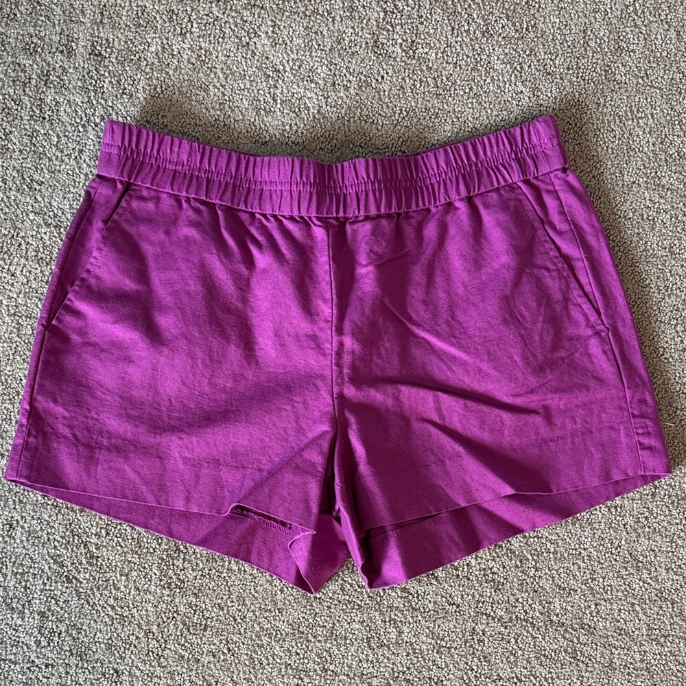 J. Crew Fuchsia Elastic Waist Women's Shorts